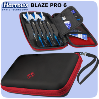Pouzdro pro šipky Harrows Blaze Pro 6 red